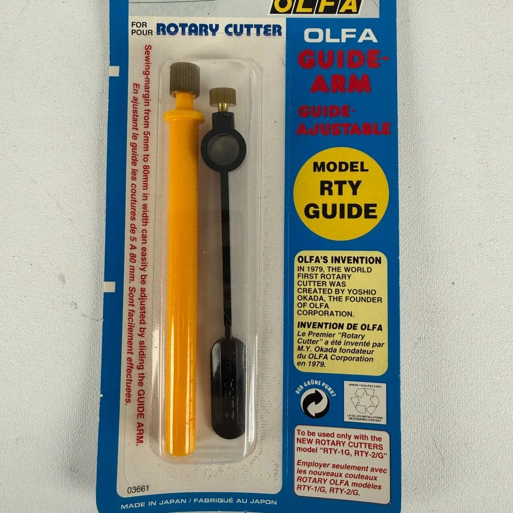 Olfa RTY-GUIDE Adjustable Guide-Arm for Rotary Cutter RTY-1/G RTY-2/G New